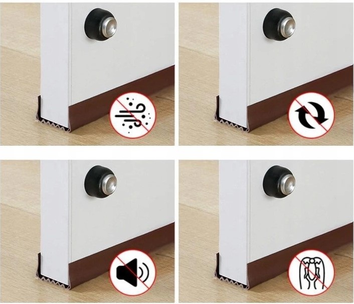 Spoľahlivá ochrana proti prievanu - tesnenie pod dvere - Hnedá